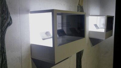 Transparent displays in the armenian museum in Moscow